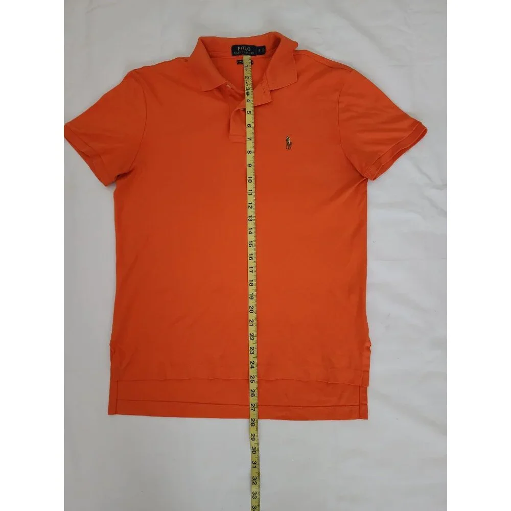 POLO Ralph Lauren Men's‎ PIMA Soft Touch Short Sleeve Polo Shirt Orange Small